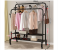 Large 120cm Dual Metal Clothes Rack With Hook - Black 2 in UAE