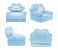 Three-layer Folding Cartoon Designed Cushion Sofa Bed for Kids 3 in UAE