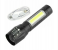 Set of 2 9000LED Mini Zoomable USB Rechargeable Flash Light - Black 2 in KSA