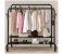 Large 120cm Dual Metal Clothes Rack With Hook - Black 1 in UAE