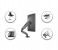 Skill Tech SH130 C012 Single Monitor Pole-mounted Gas Spring Monitor Arm - Black 2 in UAE