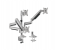 Skill Tech SH100 C036 Triple Monitors Pole-mounted Gas Spring Monitor Arm - Silver 1 in UAE