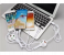 6 In 1 3 Plug 3 Usb port 3.1A Extended Mobile Data Cable for iPhone + Micro USB + Type-c - White 7 in UAE