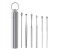 Generic 7pcs sets Ear Wax Pickers Cleaner Stainless Steel Earpick Wax Remover Curette Ear Pick Cleaner Ear Cleaner Spoon - Silver 1 in OMAN
