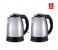 Generic Set of 2 1.8L Electric Kettle - Black and Silver 1 in KSA