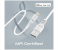 Promate POWERLINE-AI12 1.2m Cord USB-A to Lightning Cable - White 6 in UAE
