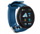 D18 Fitness Tracker Bluetooth Smart Bracelet Heart Rate Monitor with colour LCD Touch Screen for Android and iOS - Blue 1 in UAE