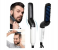 Generic Multifunctional Men Modelling Comb and Hair Curling Iron Styler All In One Ceramic Hair Styling Iron Comb Straightener Curler - Black and Silver 1 in OMAN