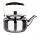 Stainless Steel 2 Litre Tea Kettle With Wooden Backlite Handle Travel Mug - Silver 1 in KSA