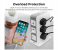 Promate 10 Way Outlets 3Meter Cord Power Strip with USB-C Port Multi Power Plug Extension with Smart 3 USB Ports - White 5 in OMAN