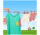 Generic Elastic Stylish Plastic Clothes Hanging String with Clips 4 in OMAN