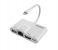Promate 4-in-1 Premium Multimedia Adapter Lightning Hub - White 1 in OMAN