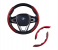 Generic Non Slip New Carbon Fiber Steering Pattern Wheel Cover - Red 4 in OMAN