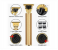 2 Pcs Galaxy Ocean Retro Rechargeable Cordless Hair Clipper For Men - Gold 1 in KSA