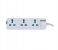 Krypton KNES5080 5Meter Cord 3 Way Universal Type Extension Socket - White 5 in UAE