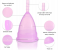 4 Piece Reusable Soft Silicone Period Menstrual Cup Pink - Large 2 in KSA