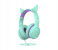 Promate 85Db Volume Control Removable Cat Ears 1.2 Meter Cable Headset for Kids - Emerald 1 in OMAN