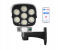 2 pcs 3 Modes Motion Sensor Solar Simulation Camera Wall Lamp Remote Control Outdoor Wall Light - White and Black 6 in KSA