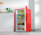 Geepas GRF1202RXE 120 Litre Single Door Retro Mini Defrost Fridge - Red 2 in UAE