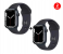2 Pcs Series 7 T200 Plus Smartwatch Fit Pro - Black 1 in KSA