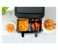 Geepas GAF37525 Dual Basket VORTEX Air Frying Technology LED Display With Touch Screen 10 Preset Cooking Modes Digital Air Fryer - Black and Silver 6 in KSA