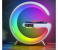 Smart Multi Functional Wireless Charger Atmosphere Lamp With Portable Bluetooth Speaker Clock Alarm Key And App Control, 256 Modes And 16 Million Light Colors 1 in UAE
