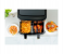 Geepas GAF37525 Dual Basket VORTEX Air Frying Technology LED Display With Touch Screen 10 Preset Cooking Modes Digital Air Fryer - Black and Silver 4 in KSA