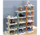 9 Layer Tall Narrow Design Shoe Rack Multi-Use Lightweight Space Saving Fabric Storage Organizer Free Standing 6 in UAE