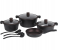 Royalford RF10336 10 Piece Die-Cast Granite Coated Cookware Set - Black 1 in UAE
