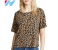 Womens Trendy Round Neck 9044 Leopard Print Daily Wear Comfy T-Shirt - Free Size 1 in OMAN