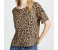 Womens Trendy Round Neck 9044 Leopard Print Daily Wear Comfy T-Shirt - Free Size 2 in OMAN