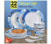 Royal mark 22-Piece Melamine Ware Dinner Set - Blue/White 2 in KSA