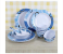 Royal mark 22-Piece Melamine Ware Dinner Set - Blue/White 3 in KSA