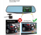 Vehicle Blackbox DVR Car Mirror Camera 1080P Dual Dash Camera Front & Rear View Camera HD Video Recorder 170° Wide Angle Support Night Vision G-Sensor Loop Recording 6 in KSA