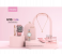 Modio Ladies U93 Mini Smart Watch With 3 Pair Strap and Stylish Analogue Watch with Diamond Jewellery Accessories Combo For Girls 3 in KSA