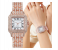 Luxury Women Watch Full Rhinestone Ladies Wrist Watch Relogio Feminino - Rose Gold 1 in KSA