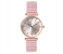 Treasure Simple Ladies Quartz Watch Casual Stainless Steel Elastic Stretch Strap - Pink 1 in KSA