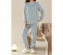 Womens Autumn Winter Warm Pajamas Pants Set Flannel Image