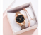 Rhinestone Decor Round Dial Zinc Alloy Strap Quartz Watch with Luminous Bracelet Set - Gold 1 in KSA