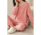 Womens Autumn Winter Warm Pajamas Pants Set Flannel Image