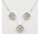 Shiny Multicolor Romantic Flower Design Stud Earrings Necklace Image
