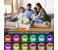 Jongo Atmosphere Lamp,Color Changing Mood Light with Wireless Charger, 3 In 1 Dimmable Night Light with with Alarm Clock, Bluetooth Speaker,15w Fast Charger and APP Control for Bedroom, Party 3 in UAE