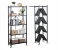 Foldable 5-Tier Shelving Unit with Wheels, Floor-Standing Multi-Layer Kitchen Storage Rack, Storage Trolley Cart for Garage Kitchen Living Room 3 in UAE