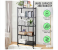 Foldable 5-Tier Shelving Unit with Wheels, Floor-Standing Multi-Layer Kitchen Storage Rack, Storage Trolley Cart for Garage Kitchen Living Room 4 in UAE