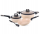 Royalford RF11960 6 Piece Set Chef Art Granite Cookware Set - Pink 1 in UAE