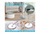 Portable Spin Mop and Bucket Set 360°Flat Mop with Self Separation Dirty and Clean Water System 2Pcs Mop Towels 4 in KSA