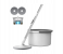 Portable Spin Mop and Bucket Set 360°Flat Mop with Self Separation Dirty and Clean Water System 2Pcs Mop Towels 1 in KSA