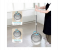 Portable Spin Mop and Bucket Set 360°Flat Mop with Self Separation Dirty and Clean Water System 2Pcs Mop Towels 5 in KSA