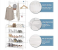DOUBLE POLE Steel Metal 5 Tier Shoe Rack with Clothes Coat Hook Hanger 4 in KSA
