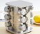 Rotating 360 Spice Jar Revolving Spice Rack, Stainless Steel Countertop Seasoning Organizer, Rotating Spice Rack with 12 Round Jars, Spice Rack Organizer for Cabinet, Carousel Spinner Jars Holder Included 3 in UAE